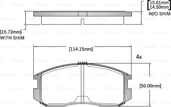 BOSCH F 03B 150 412 - Kit pastiglie freno, Freno a disco autozon.pro