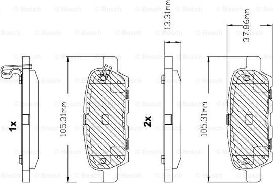 BOSCH F 03B 150 099 - Kit pastiglie freno, Freno a disco autozon.pro