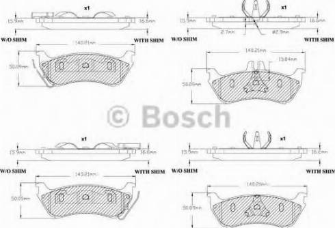 BOSCH F 03B 150 090 - Kit pastiglie freno, Freno a disco autozon.pro