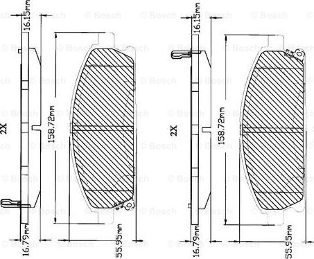 BOSCH F 03B 150 044 - Kit pastiglie freno, Freno a disco autozon.pro