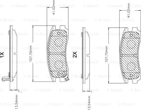 BOSCH F 03B 150 045 - Kit pastiglie freno, Freno a disco autozon.pro