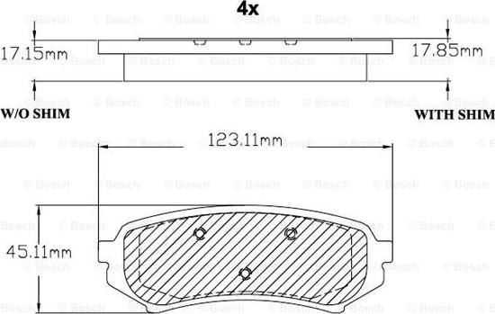 BOSCH F 03B 150 056 - Kit pastiglie freno, Freno a disco autozon.pro