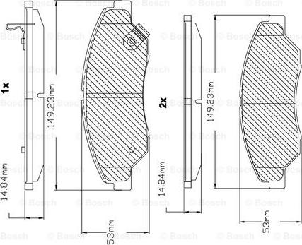 BOSCH F 03B 150 057 - Kit pastiglie freno, Freno a disco autozon.pro