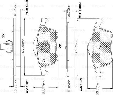 BOSCH F 03B 150 066 - Kit pastiglie freno, Freno a disco autozon.pro