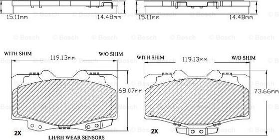 BOSCH F 03B 150 005 - Kit pastiglie freno, Freno a disco autozon.pro