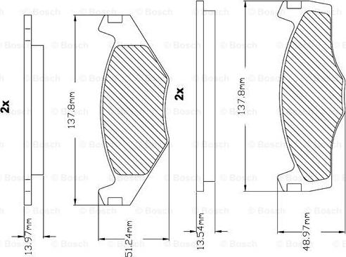 BOSCH F 03B 150 000 - Kit pastiglie freno, Freno a disco autozon.pro