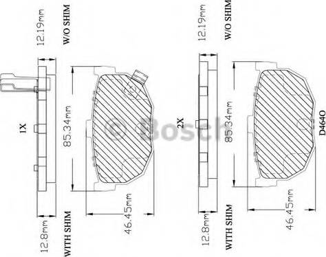 BOSCH F 03B 150 008 - Kit pastiglie freno, Freno a disco autozon.pro