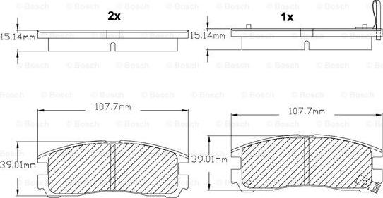 BOSCH F 03B 150 003 - Kit pastiglie freno, Freno a disco autozon.pro