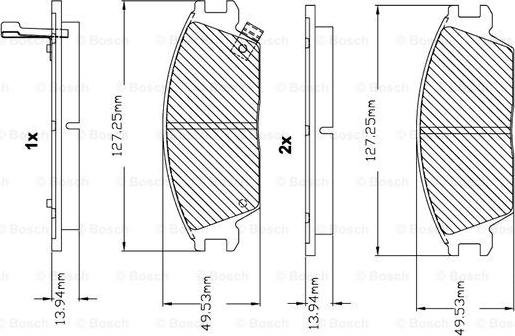 BOSCH F 03B 150 007 - Kit pastiglie freno, Freno a disco autozon.pro