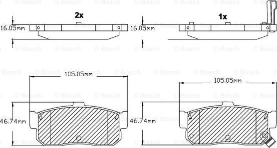 BOSCH F 03B 150 019 - Kit pastiglie freno, Freno a disco autozon.pro