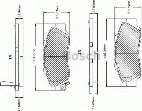 BOSCH F 03B 150 016 - Kit pastiglie freno, Freno a disco autozon.pro