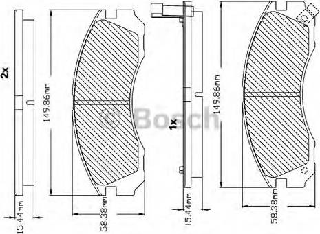 BOSCH F 03B 150 017 - Kit pastiglie freno, Freno a disco autozon.pro