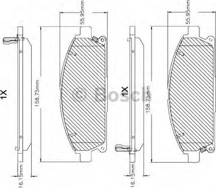 BOSCH F 03B 150 082 - Kit pastiglie freno, Freno a disco autozon.pro