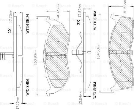 BOSCH F 03B 150 029 - Kit pastiglie freno, Freno a disco autozon.pro