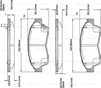 BOSCH F 03B 150 023 - Kit pastiglie freno, Freno a disco autozon.pro