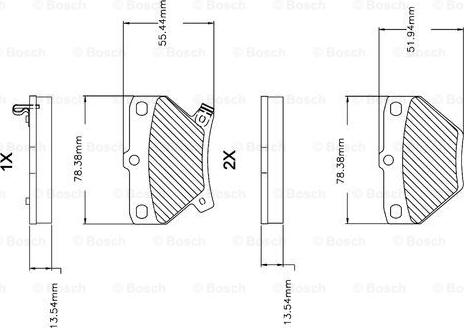 BOSCH F 03B 150 074 - Kit pastiglie freno, Freno a disco autozon.pro