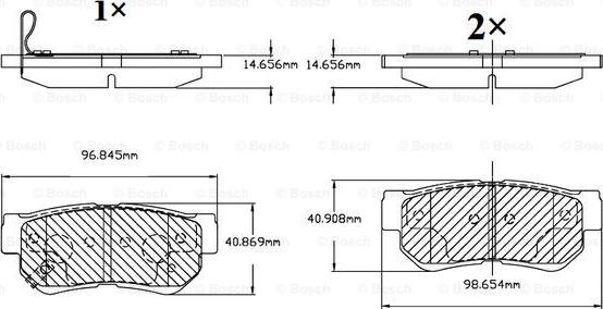 BOSCH F 03B 150 070 - Kit pastiglie freno, Freno a disco autozon.pro