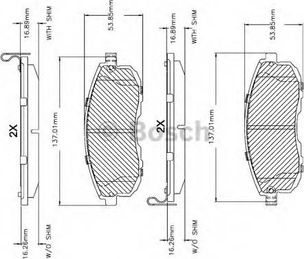 BOSCH F 03B 150 071 - Kit pastiglie freno, Freno a disco autozon.pro