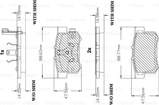 BOSCH F 03B 150 148 - Kit pastiglie freno, Freno a disco autozon.pro