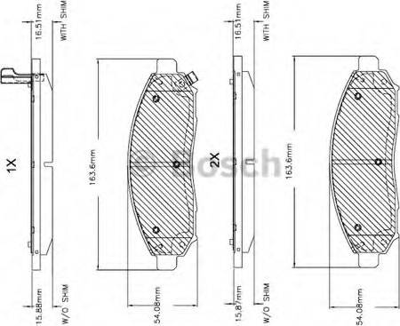 BOSCH F 03B 150 151 - Kit pastiglie freno, Freno a disco autozon.pro