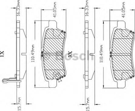 BOSCH F 03B 150 153 - Kit pastiglie freno, Freno a disco autozon.pro