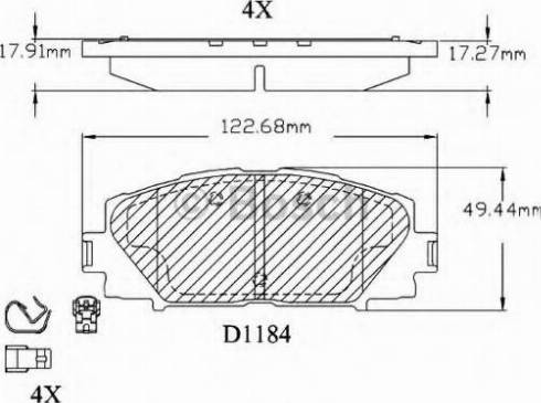 BOSCH F 03B 150 166 - Kit pastiglie freno, Freno a disco autozon.pro