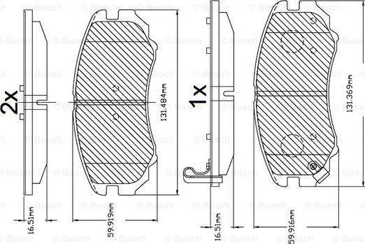 BOSCH F 03B 150 106 - Kit pastiglie freno, Freno a disco autozon.pro