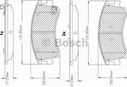 BOSCH F 03B 150 115 - Kit pastiglie freno, Freno a disco autozon.pro