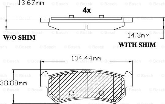 BOSCH F 03B 150 138 - Kit pastiglie freno, Freno a disco autozon.pro