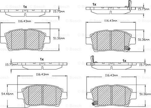 BOSCH F 03B 150 126 - Kit pastiglie freno, Freno a disco autozon.pro