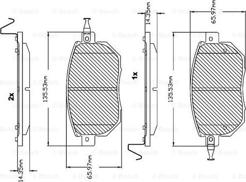 BOSCH F 03B 150 121 - Kit pastiglie freno, Freno a disco autozon.pro