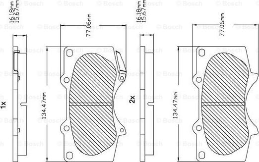 BOSCH F 03B 150 123 - Kit pastiglie freno, Freno a disco autozon.pro