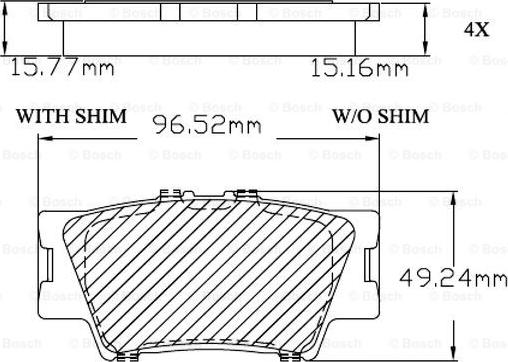 BOSCH F 03B 150 173 - Kit pastiglie freno, Freno a disco autozon.pro