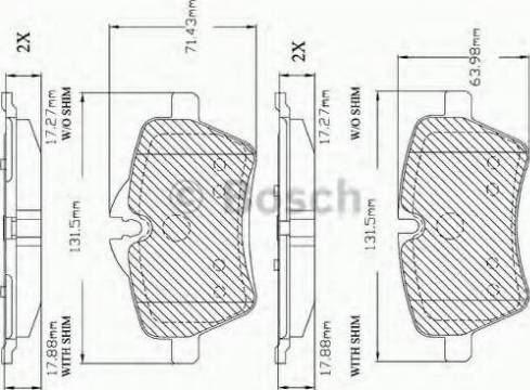 BOSCH F 03B 150 390 - Kit pastiglie freno, Freno a disco autozon.pro