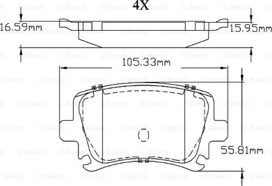 BOSCH F 03B 150 364 - Kit pastiglie freno, Freno a disco autozon.pro