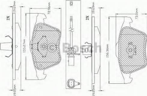 BOSCH F 03B 150 365 - Kit pastiglie freno, Freno a disco autozon.pro