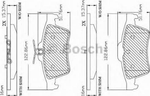 BOSCH F 03B 150 360 - Kit pastiglie freno, Freno a disco autozon.pro