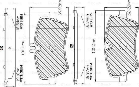 BOSCH F 03B 150 306 - Kit pastiglie freno, Freno a disco autozon.pro