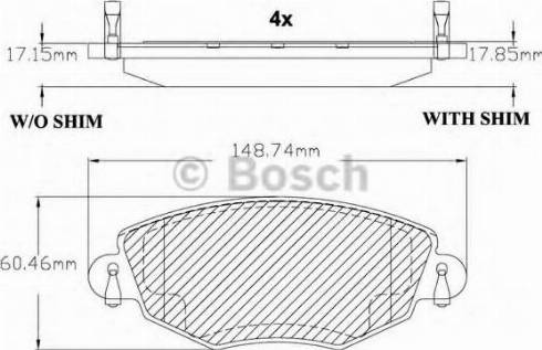 BOSCH F 03B 150 315 - Kit pastiglie freno, Freno a disco autozon.pro