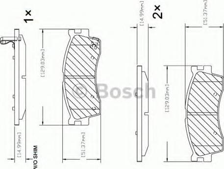 BOSCH F 03B 150 310 - Kit pastiglie freno, Freno a disco autozon.pro