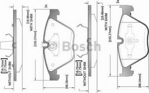 BOSCH F 03B 150 317 - Kit pastiglie freno, Freno a disco autozon.pro