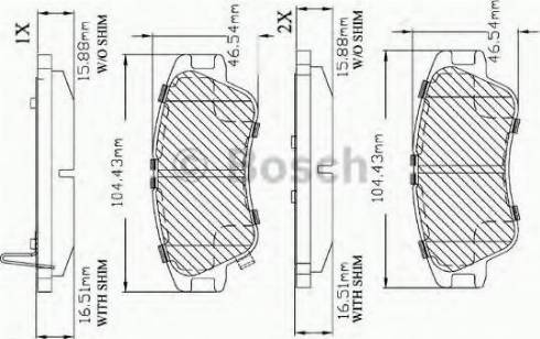 BOSCH F 03B 150 371 - Kit pastiglie freno, Freno a disco autozon.pro