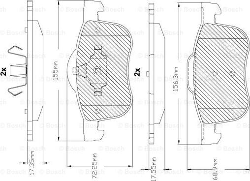 BOSCH F 03B 150 290 - Kit pastiglie freno, Freno a disco autozon.pro