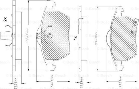 BOSCH F 03B 150 293 - Kit pastiglie freno, Freno a disco autozon.pro