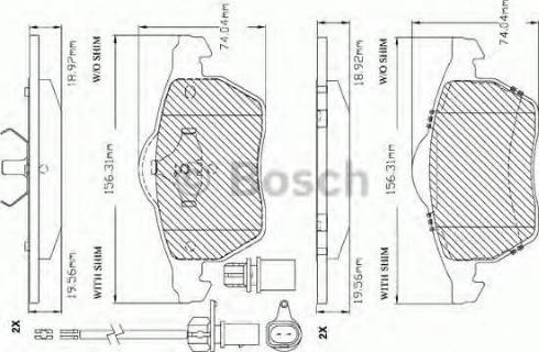 BOSCH F 03B 150 297 - Kit pastiglie freno, Freno a disco autozon.pro