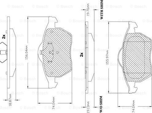 BOSCH F 03B 150 241 - Kit pastiglie freno, Freno a disco autozon.pro