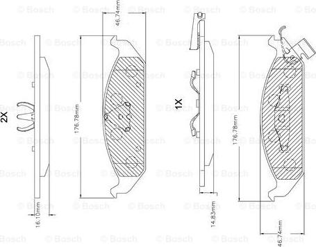 BOSCH F 03B 150 254 - Kit pastiglie freno, Freno a disco autozon.pro