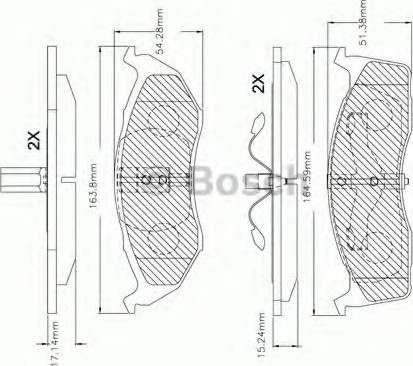 BOSCH F 03B 150 250 - Kit pastiglie freno, Freno a disco autozon.pro