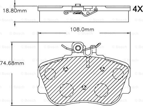 BOSCH F 03B 150 251 - Kit pastiglie freno, Freno a disco autozon.pro