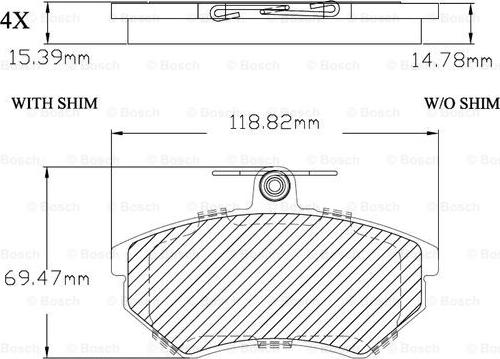 BOSCH F 03B 150 268 - Kit pastiglie freno, Freno a disco autozon.pro